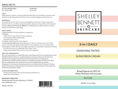 SHELLEY BENNETT 204.jpg Package Label - SHELLEY BENNETT 204
